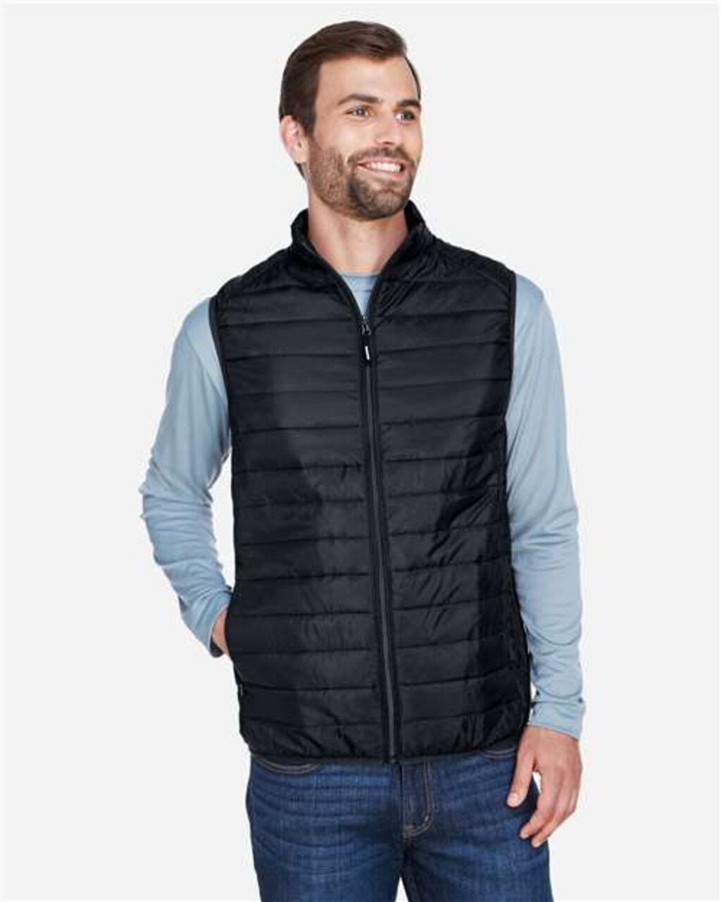 CORE365® Men’s Lightweight Packable Puffer Vest for Travel & Outdoor Use